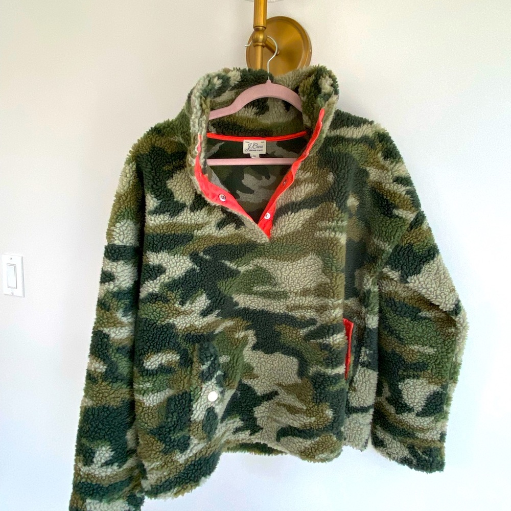 J. Crew ladies Camo Fleece